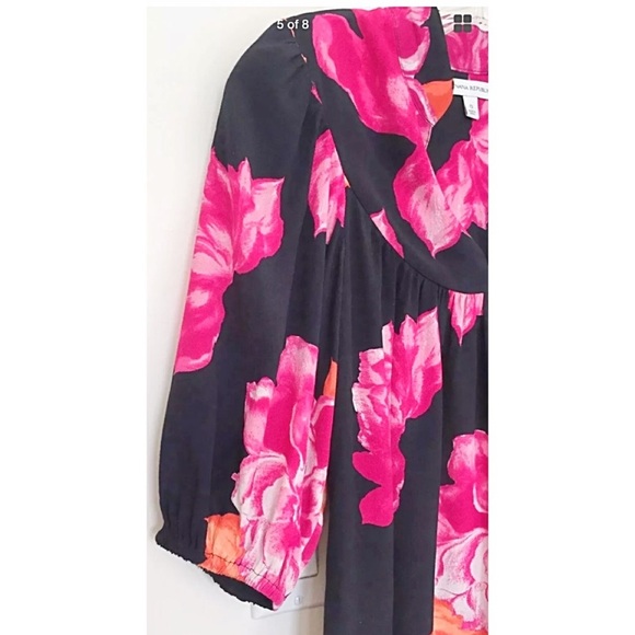 Banana Republic Black Floral Dress – Size 0 - Picture 5 of 8